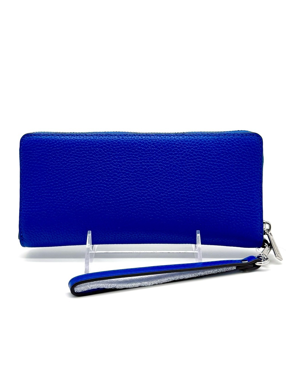 Michael Kors Jet Set Travel Large Leather Continental Wallet Galaxy Blue - Picture 5 of 8